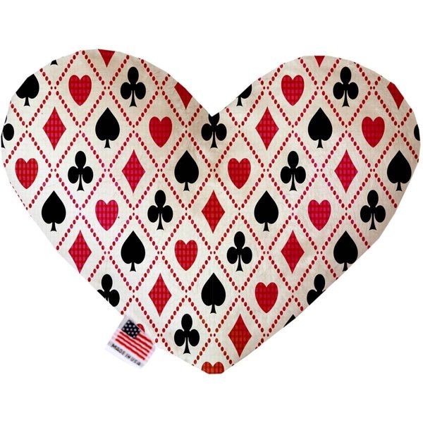 Mirage Pet Products Deck of Cards 6 in. Stuffing Free Heart Dog Toy 1234-SFTYHT6